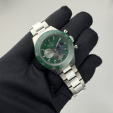 41mm Sport Chronograph Green Ceramic Bezel Lacquered Green Tricolour Dial (Copy)