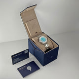 36mm Auto Turquoise Dial Steel Bracelet