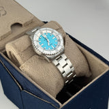 36mm Auto Turquoise Dial Steel Bracelet