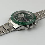 41mm Sport Chronograph Green Ceramic Bezel Lacquered Green Tricolour Dial (Copy)