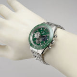 41mm Sport Chronograph Green Ceramic Bezel Lacquered Green Tricolour Dial (Copy)