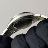 34mm Vintage Date Engine Turned Bezel Blue Dial