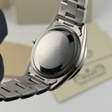 34mm Vintage Date Engine Turned Bezel Blue Dial