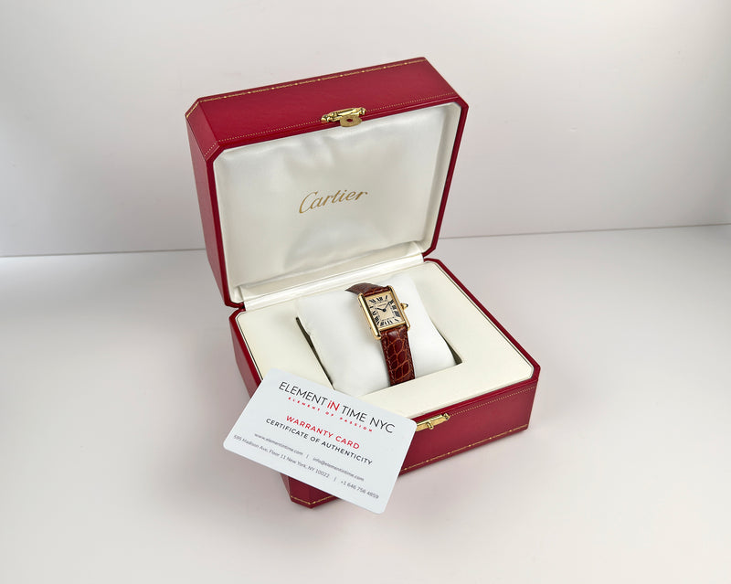 22mm Ladies Tank Louis 18k Yellow Gold