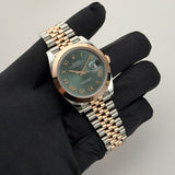 41mm Steel & Everose Green Mint Roman Dial Jubilee