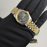 36mm Steel & Yellow Gold Slate Roman Wimbledon Dial Jubilee Bracelet