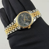 36mm Steel & Yellow Gold Slate Roman Wimbledon Dial Jubilee Bracelet