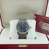 42mm Ronde Solo Blue Dial Auto Cartier Serviced
