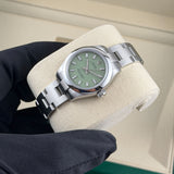 28mm No-Date Steel Pistachio Dial