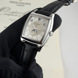 39mm Calendario 18k WG Silver Dial Patek Serviced
