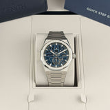 41mm Skyline Skeleton Steel Blue Dial