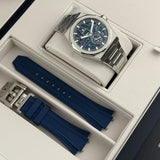 41mm Skyline Skeleton Steel Blue Dial
