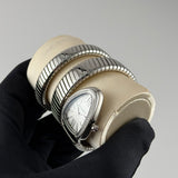 35mm Tubogas Double Spiral Steel Diamonds Silver Dial