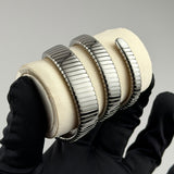 35mm Tubogas Double Spiral Steel Diamonds Silver Dial