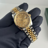 36mm Steel & 18k YG Champagne Jubilee Diamond Dial 2004