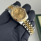 36mm Steel & 18k YG Champagne Jubilee Diamond Dial 2004