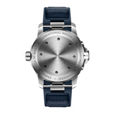 42mm Stainless Steel Blue Dial On Blue Rubber Strap