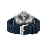 42mm Stainless Steel Blue Dial On Blue Rubber Strap