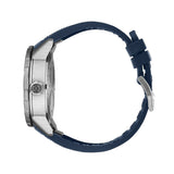 42mm Stainless Steel Blue Dial On Blue Rubber Strap