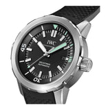 42mm Stainless Steel Black Dial On Black Rubber Strap