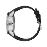 42mm Stainless Steel Black Dial On Black Rubber Strap