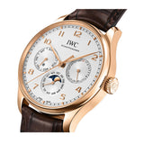 42mm 18k Rose Gold Perpetual Calendar Silver Dial