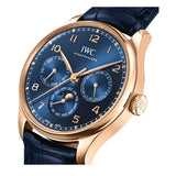 42mm 18k Rose Gold Perpetual Calendar Blue Dial