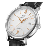 40mm Stainless Steel Silver Dial On Black Strap