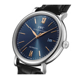 40mm Stainless Steel Blue Dial On Black Strap