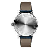 34mm Stainless Steel Silver Diamond Dial On Blue Strap