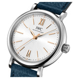 34mm Stainless Steel Silver Diamond Dial On Blue Strap