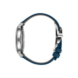 34mm Stainless Steel Silver Diamond Dial On Blue Strap