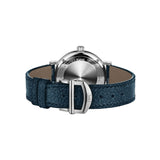 34mm Stainless Steel Silver Diamond Dial On Blue Strap