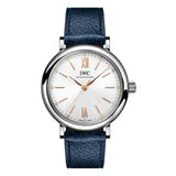 34mm Stainless Steel Silver Diamond Dial On Blue Strap