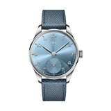 40mm 18k White Gold Automatic Blue Dial On Blue Strap