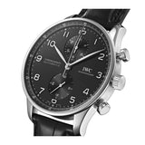 41mm Stainless Steel Chronograph Black Dial On Strap