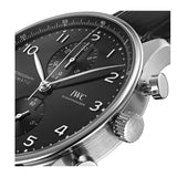 41mm Stainless Steel Chronograph Black Dial On Strap