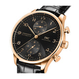 41mm 18k Rose Gold Chronograph Black Dial