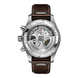 41mm Chronograph Stainless Steel Green Dial On Brown Strap