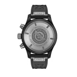 41mm TOP GUN Chronograph Ceramic Black Dial on Black Rubber Strap