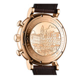 42mm 18k Rose Gold Chronograph Silver Plated Dial