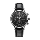 42mm Stainless Steel Chronograph Black Dial