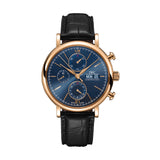 42mm 18k Rose Gold Chronograph Blue Dial