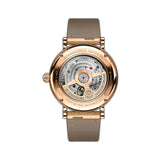 37mm Rose Gold Silver Plated Diamond Dial On Beige Strap