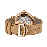 37mm Rose Gold Silver Plated Diamond Dial On Beige Strap