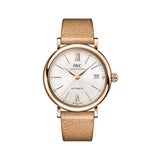 37mm Rose Gold Silver Plated Diamond Dial On Beige Strap