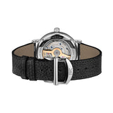 37mm Stainless Steel White Diamond Dial On Black Strap