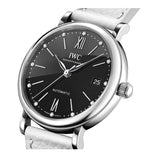 37mm Stainless Steel Black Diamond Dial On White Strap