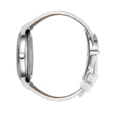 37mm Stainless Steel Black Diamond Dial On White Strap