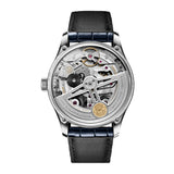42mm Stainless Steel Silver Arabic Dial On Blue Strap